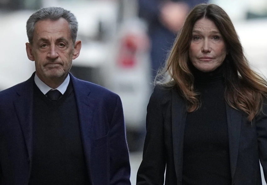 Карла Бруни с дочерью проводила мужа Николя Саркози в тюрьму