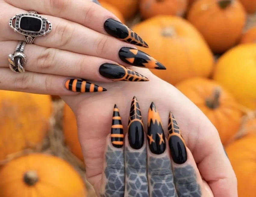 Жуткий, забавный и стильный: 12 идей маникюра к Хэллоуину