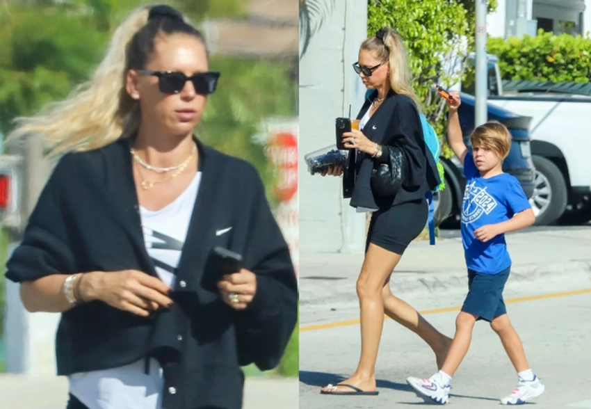 Велосипедки и толстовка: беременную четвёртым ребёнком Анну Курникову засняли на прогулке