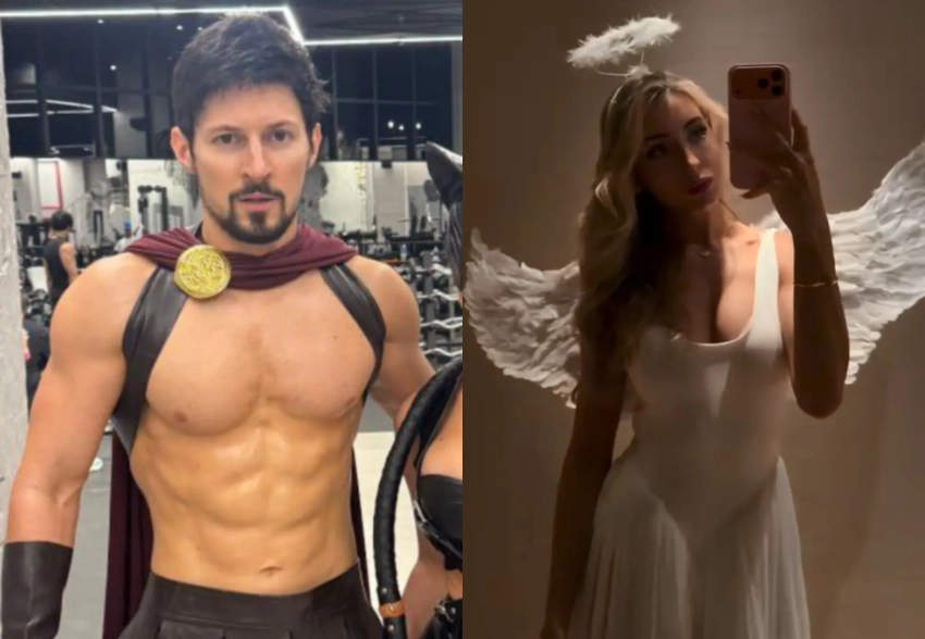 Гладиатор и ангел: Павел Дуров и Юлия Вавилова празднуют Хэллоуин