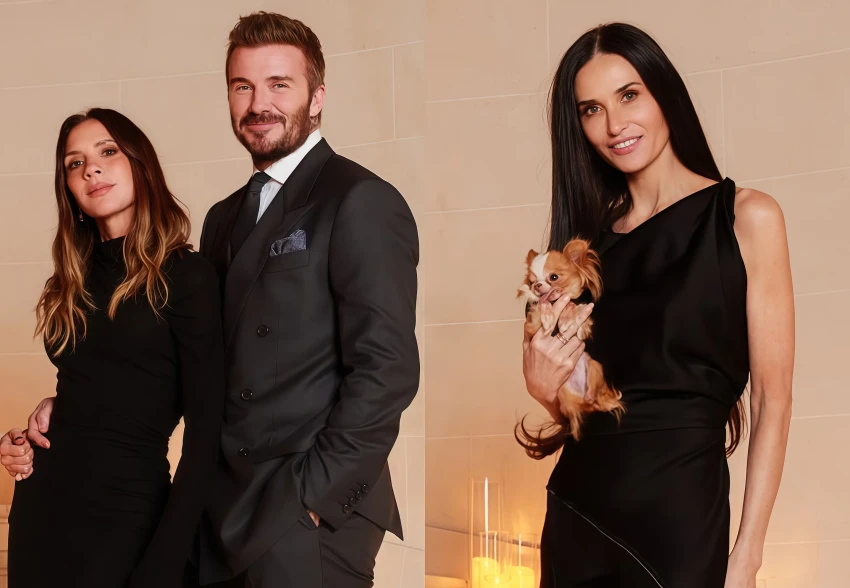 В компании Деми Мур и сыновей с их девушками: Виктория Бекхэм показала новые фото с вручения ордена в Париже