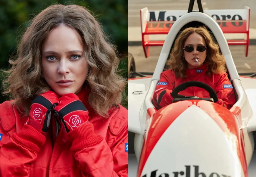 Аглая Тарасова снялась в образе гонщицы Формулы-1 на фоне скандала с наркотиками