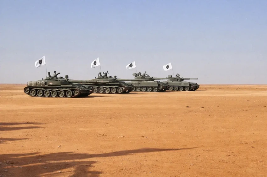 В Ливии в ходе учений снаряд взорвался внутри танка