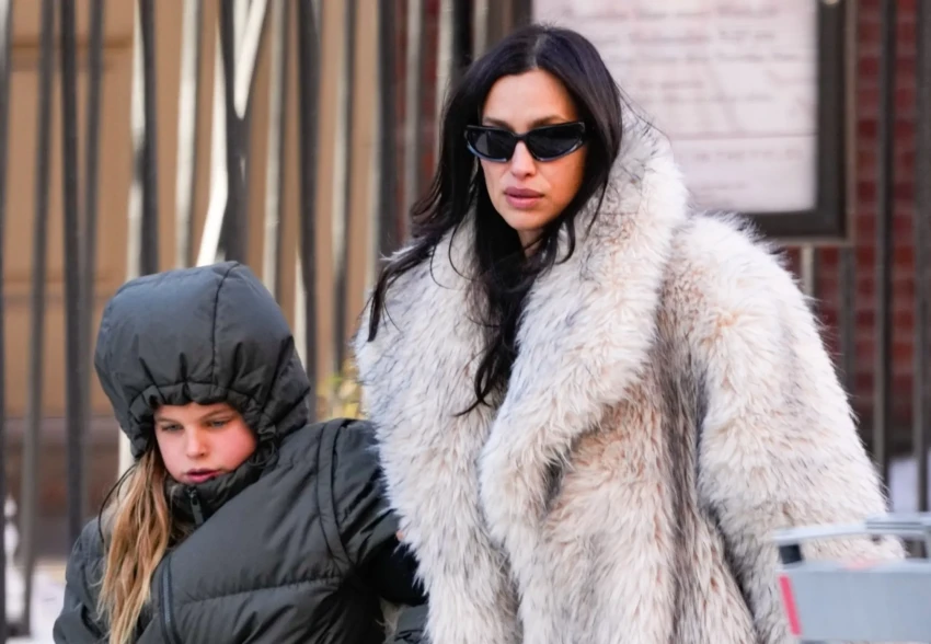 Ирину Шейк в шубе засняли вместе с восьмилетней дочерью от Брэдли Купера
