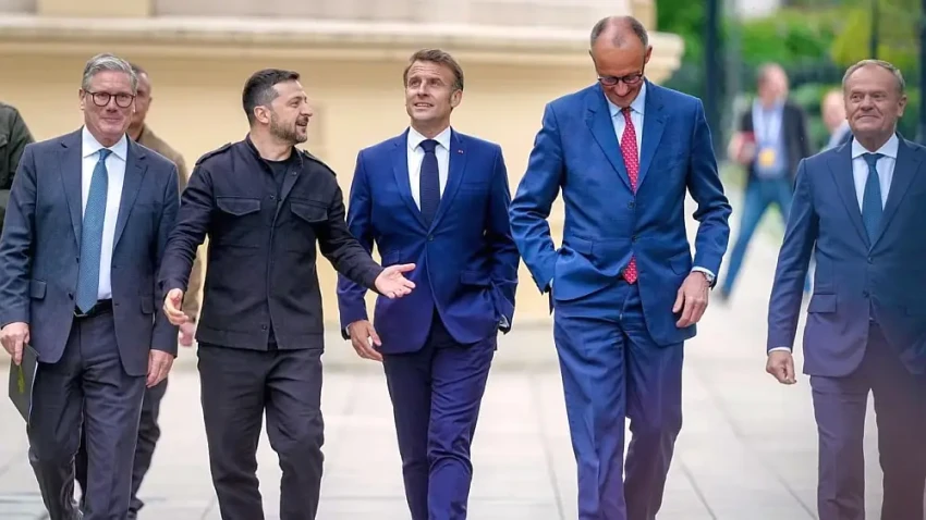 Зеленский требует размещения европейских войск у линии фронта после мира