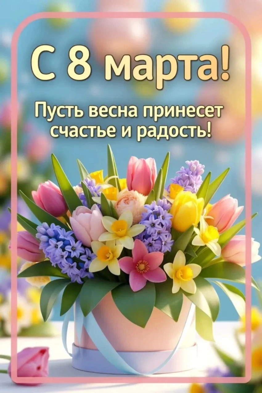 Топ- 10 прикольных и красивых открыток с 8 марта